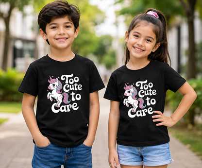 Kids Unicorn Printed Cotton T-Shirt for Boys & Girls | Half Sleeve Graphic Tee