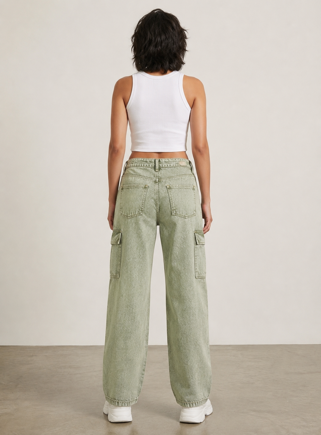 Women’s Baggy Fit Cargo Jeans | High Waist Wide Leg Denim | Stylish Casual Street Style Pants for Girls