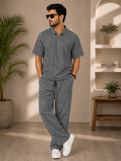 Young Trends Men’s  Co-ord Set with baggy Track Pants | Mens 100% cotton Cordset