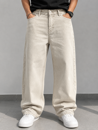 Men's Baggy Fit Jeans | Loose Fit Casual Denim Trousers | Stylish Streetwear Pants