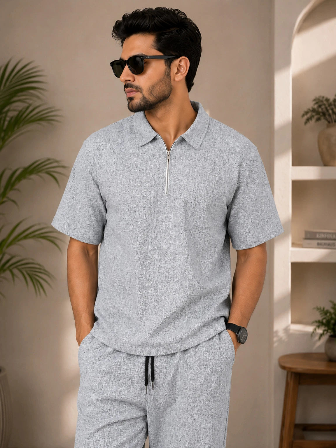 Young Trends Men’s  Co-ord Set with baggy Track Pants | Mens 100% cotton Cordset