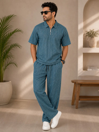 Young Trends Men’s  Co-ord Set with baggy Track Pants | Mens 100% cotton Cordset