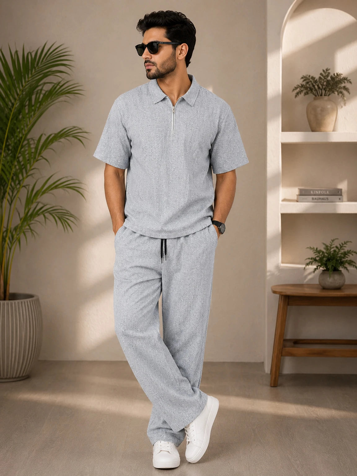 Young Trends Men’s  Co-ord Set with baggy Track Pants | Mens 100% cotton Cordset