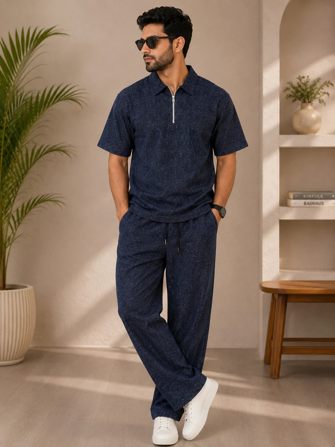 Young Trends Men’s  Co-ord Set with baggy Track Pants | Mens 100% cotton Cordset